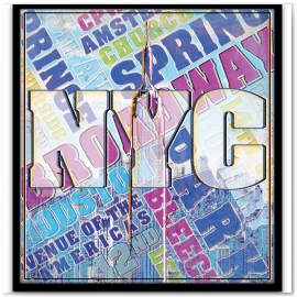 New York City Collage. City Streets Series. All cities available.
© 2013 Jason Haza