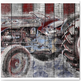 Flag and Tractor on Planks, Americana Series © 2013 Jason Haza